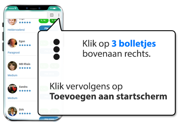 android: Mediumrotterdam.nl instellen als app op Mobiel
